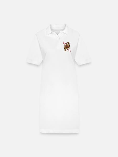 Dame Karo Doppelkopf Romme - Stanley/Stella Frauen Bio-Polokleid PAIGER - Weiß