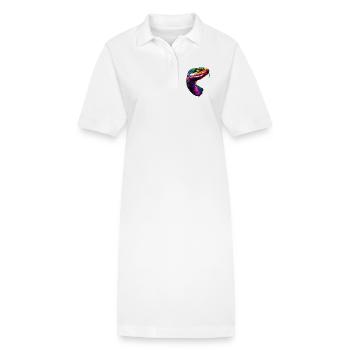 serpent, python, cobra, serpent à sonnettes, serpents - Robe polo bio PAIGER Stanley/Stella Femme - blanc - Devant