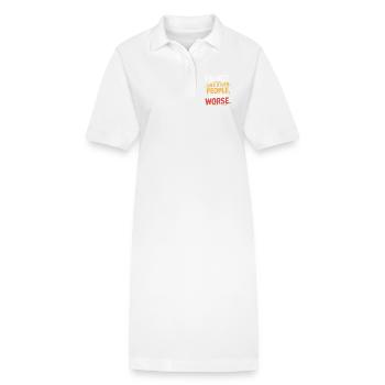 Je ne suis pas comme les autres, je suis pire Frech Gothic - Robe polo bio PAIGER Stanley/Stella Femme - blanc - Devant