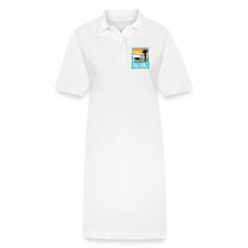Balearen Sonnenuntergang Silhouette - Stanley/Stella Frauen Bio-Polokleid PAIGER - Weiß - Vorne