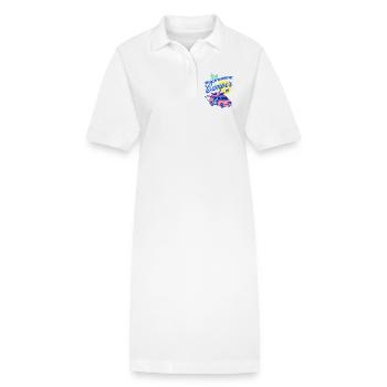 La maison est là où mon camping-car est le design de fourgon - Robe polo bio PAIGER Stanley/Stella Femme - blanc - Devant