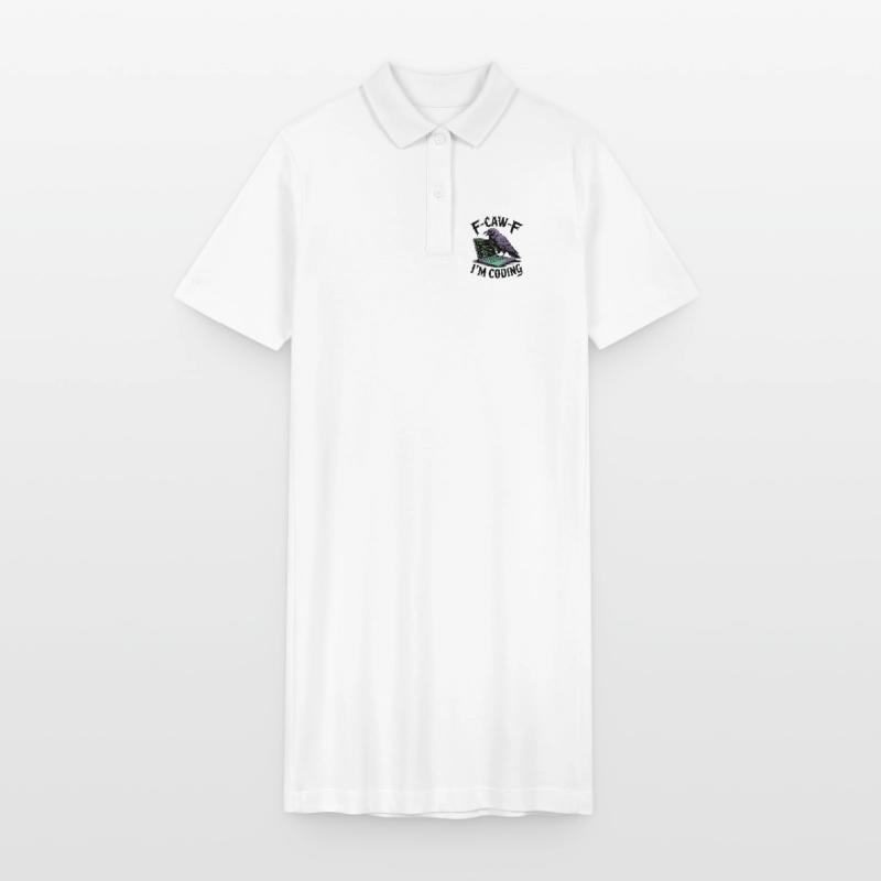 RabenCoder: Code Raven am Laptop Stanley/Stella Frauen Bio-Polokleid PAIGER