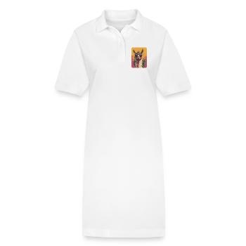 lama - Robe polo bio PAIGER Stanley/Stella Femme - blanc - Devant
