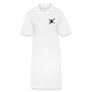 Fußball Torwart Sprung Mit Farbexplosion - Stanley/Stella Frauen Bio-Polokleid PAIGER - Weiß - Vorne