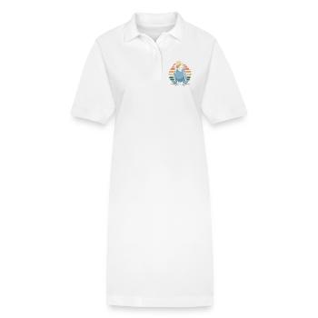 Wellensittich - Stanley/Stella Frauen Bio-Polokleid PAIGER - Weiß - Vorne