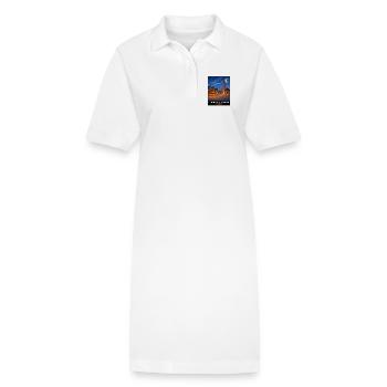 Francfort-sur-le-Main Vue nocturne - Robe polo bio PAIGER Stanley/Stella Femme - blanc - Devant
