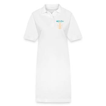 Vacances à la mer du Nord HEIMATHAFEN BÜSUM Fun - Robe polo bio PAIGER Stanley/Stella Femme - blanc - Devant
