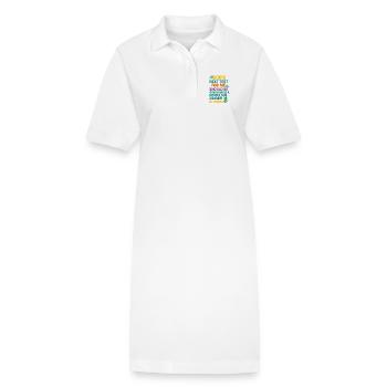 Test des dieux, gérer une somme d’argent ridicule - Robe polo bio PAIGER Stanley/Stella Femme - blanc - Devant