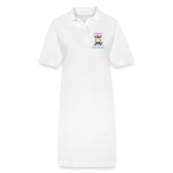 Zocker Königin - Stanley/Stella Frauen Bio-Polokleid PAIGER - Weiß - Vorne