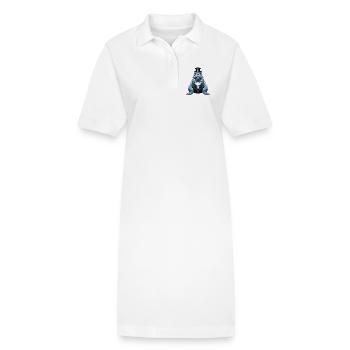 Eleganter Walross im Smoking - Stanley/Stella Frauen Bio-Polokleid PAIGER - Weiß - Vorne