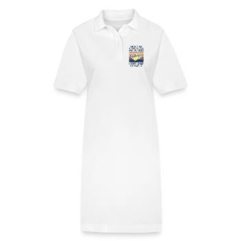 Jeu de société blague Jeu de société drôle - Robe polo bio PAIGER Stanley/Stella Femme - blanc - Devant