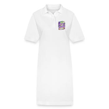 Problèmes de sorcellerie 99 mais une sorcière lanceuse de sorts - Robe polo bio PAIGER Stanley/Stella Femme - blanc - Devant