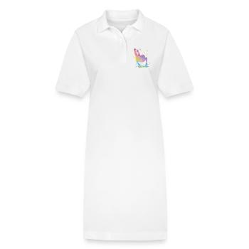 Bobsleigh Squelette Luge d’Hiver - Robe polo bio PAIGER Stanley/Stella Femme - blanc - Devant