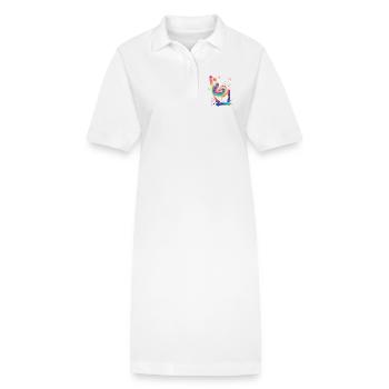 Bobsleigh Squelette Luge d’Hiver - Robe polo bio PAIGER Stanley/Stella Femme - blanc - Devant
