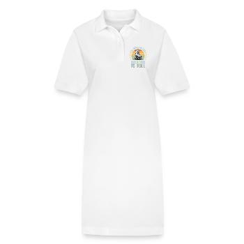 Jamais trop vieux pour rouler sur un roller roller roller roll de derby - Robe polo bio PAIGER Stanley/Stella Femme - blanc - Devant