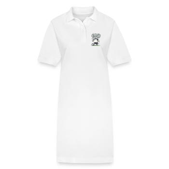 Elefant Fußballkicker - Stanley/Stella Frauen Bio-Polokleid PAIGER - Weiß - Vorne