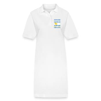 Briefträger ACHTUNG ÜBERARBEITETER ZUSTELLER - Stanley/Stella Frauen Bio-Polokleid PAIGER - Weiß - Vorne