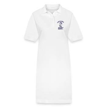 Ehrliche Hausfrau Ironie Retro Design - Stanley/Stella Frauen Bio-Polokleid PAIGER - Weiß - Vorne