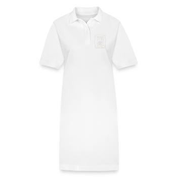 Vrai malchance Dés, Tarot Stylo et Papier - Robe polo bio PAIGER Stanley/Stella Femme - blanc - Devant