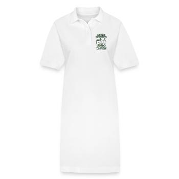 Les conflits de fusion sont mon langage d’amour | Git - Robe polo bio PAIGER Stanley/Stella Femme - blanc - Devant