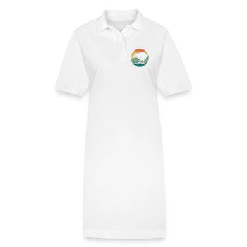 New Zealand Cute Kiwi Bird Retro Vintage - Stanley/Stella PAIGER Organic Women’s Polo Dress - white - Front