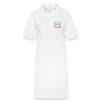 Au pair, travailleuse, nounou, baby-sitter, famille au pair. - Robe polo bio PAIGER Stanley/Stella Femme - blanc - Devant