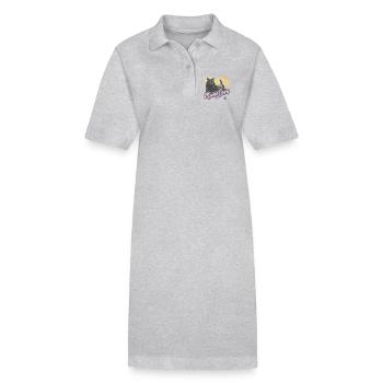 Maine Coon Cat Vintage Design for Cats Friends - Stanley/Stella PAIGER Organic Women’s Polo Dress - black - Front