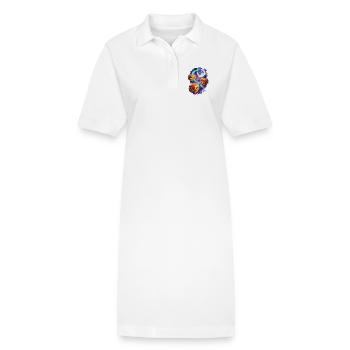 Galaktische Sandwich-Sterne - Stanley/Stella Frauen Bio-Polokleid PAIGER - Weiß - Vorne