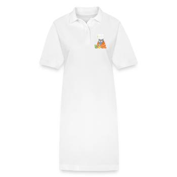 Katzenkaffee im Orange Mantel - Stanley/Stella Frauen Bio-Polokleid PAIGER - Weiß - Vorne