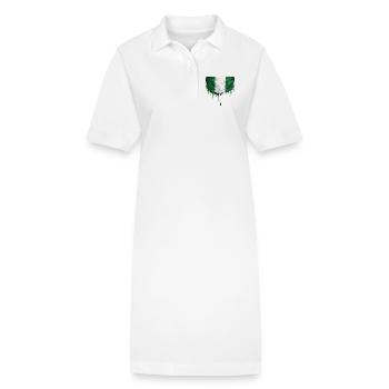 Drapeau nigérian dans une peinture colorée - Robe polo bio PAIGER Stanley/Stella Femme - blanc - Devant