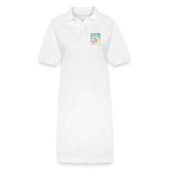 Cancer de l’enfant Survivant du cancer Le cancer pue - Robe polo bio PAIGER Stanley/Stella Femme - blanc - Devant