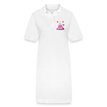 Gâteau d’anniversaire Gâteau d’anniversaire - Robe polo bio PAIGER Stanley/Stella Femme - blanc - Devant
