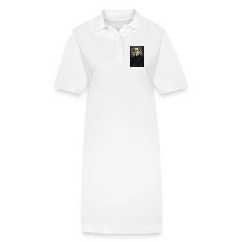 Gregor Mendel – Portrait génétique vintage - Robe polo bio PAIGER Stanley/Stella Femme - blanc - Devant