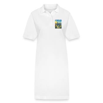 Nuit étoilée à Grand Rapids, Michigan - Robe polo bio PAIGER Stanley/Stella Femme - blanc - Devant