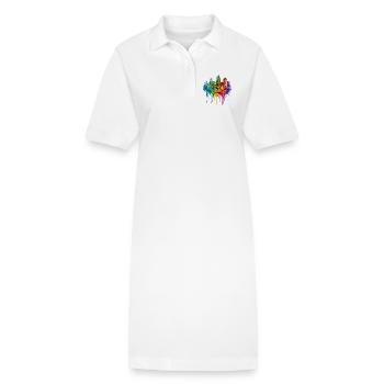 Art dégoulinant de Milwaukee, Wisconsin - Robe polo bio PAIGER Stanley/Stella Femme - blanc - Devant