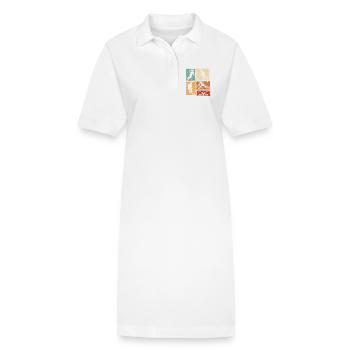 Hockey Field Hockey Indoor Hockey for Women Girls - Stanley/Stella PAIGER Organic Women’s Polo Dress - white - Front