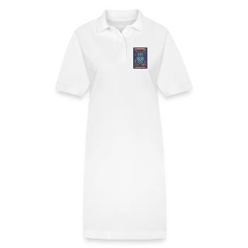 Spiritualité Géométrie sacrée Le Protecteur - Robe polo bio PAIGER Stanley/Stella Femme - blanc - Devant