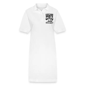 Fitness Gym Sport Weightlifting - Everything Hurts - Stanley/Stella PAIGER Organic Women’s Polo Dress - white - Front
