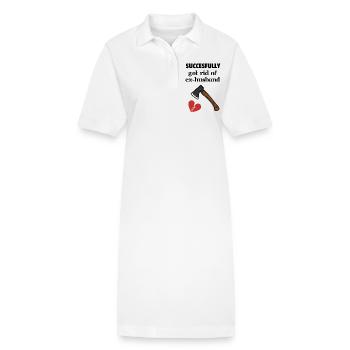 Hache ex-mari - ex-mari - hache - chemise - Robe polo bio PAIGER Stanley/Stella Femme - blanc - Devant