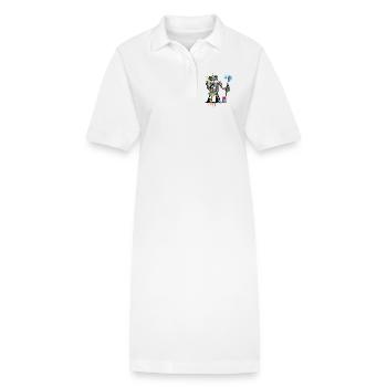 Un robot avec un pinceau - Robe polo bio PAIGER Stanley/Stella Femme - blanc - Devant
