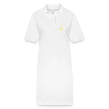 Jaunis de couleur - Robe polo bio PAIGER Stanley/Stella Femme - blanc - Devant