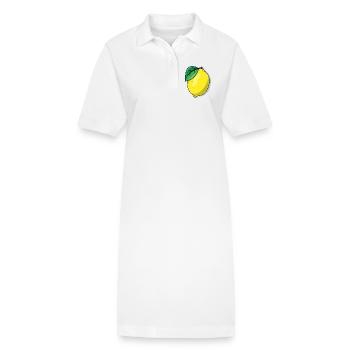 lemon - Stanley/Stella PAIGER Organic Women’s Polo Dress - white - Front