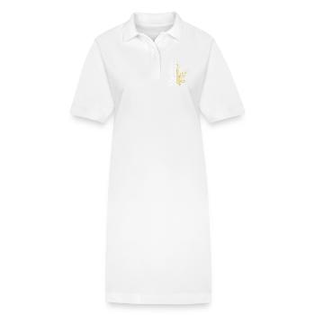 Vegetarian / cannabis / cannabis leaf / hemp - Stanley/Stella PAIGER Organic Women’s Polo Dress - white - Front