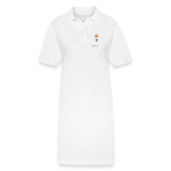 Des gens qui inspirent - Robe polo bio PAIGER Stanley/Stella Femme - blanc - Devant