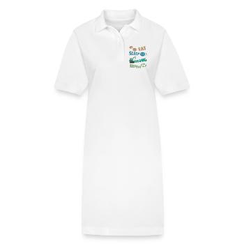 Baggerfahrer - Stanley/Stella Frauen Bio-Polokleid PAIGER - Weiß - Vorne