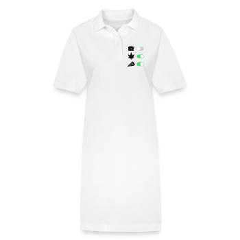 High on Life – Pizza & Chill, No Work - Stanley/Stella Frauen Bio-Polokleid PAIGER - Weiß - Vorne