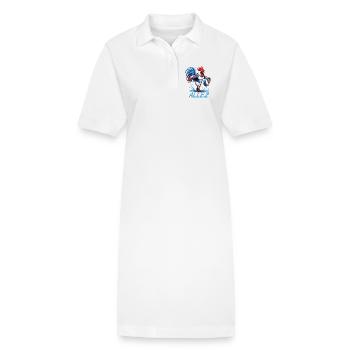 RUGBY FRANCE, sport aux couleurs bleu blanc rouge - Robe polo bio PAIGER Stanley/Stella Femme - blanc - Devant