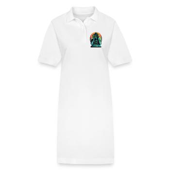 Déesse DJ - Robe polo bio PAIGER Stanley/Stella Femme - blanc - Devant