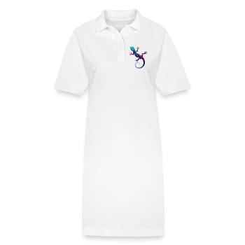 Gecko - Stanley/Stella Frauen Bio-Polokleid PAIGER - Weiß - Vorne