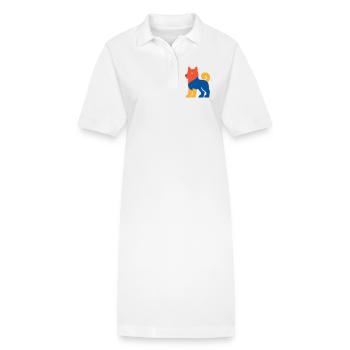 Chien Pop Art - Robe polo bio PAIGER Stanley/Stella Femme - blanc - Devant